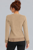 MAGLIA DONNA BARBARELLA POLSINI E FASCIA SCAMOSCIATA ART.1227M