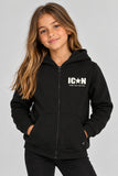 FELPA RAGAZZA LOSAN CAPPUCCIO FULL ZIP SPORTIVA ART.L26WG0506
