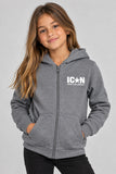 FELPA RAGAZZA LOSAN CAPPUCCIO FULL ZIP SPORTIVA ART.L26WG0506