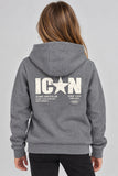 FELPA RAGAZZA LOSAN CAPPUCCIO FULL ZIP SPORTIVA ART.L26WG0506