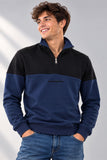 FELPA UOMO COVERI MEZZA ZIP FELPATA LOGO ART. FE5270