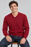 MAGLIONE UOMO BASILE SCOLLO V LOGO LANA ART. BE0069