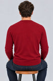MAGLIONE UOMO BASILE SCOLLO V LOGO LANA ART. BE0069