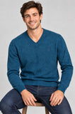 MAGLIONE UOMO BASILE SCOLLO V LOGO LANA ART. BE0069