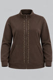 FELPA DONNA BARBARELLA OVER FULLZIP TASCHE ART.1239GX