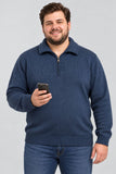 MAGLIONE UOMO SPORTING MARE TAGLIE OVER MEZZA ZIP LANA ART. 2600/30ZOS