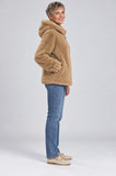 GIACCONE DONNA VIRGINIABLU ECOPELLICCIA CAPPUCCIO TASCHE ZIP ART. HEARTH-71C