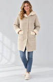 CAPPOTTO DONNA VIRGINIABLU ECOMONTONE CAPPUCCIO TASCHE ART. BABE-14L