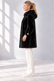 CAPPOTTO DONNA VIRGINIABLU ECOPELLICCIA CAPPUCCIO TASCHE ART.SMILE-59M
