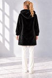 CAPPOTTO DONNA VIRGINIABLU ECOPELLICCIA CAPPUCCIO TASCHE ART.SMILE-59M