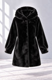 CAPPOTTO DONNA VIRGINIABLU ECOPELLICCIA CAPPUCCIO TASCHE ART.SMILE-59M