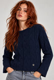 MAGLIONE DONNA RIVA TRICOT LAVORATO TRECCE ART.B5153308