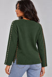 MAGLIONE DONNA RIVA TRICOT GIROCOLLO CUCITURE COLORATE ART.B515636