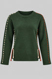 MAGLIONE DONNA RIVA TRICOT GIROCOLLO CUCITURE COLORATE ART.B515636