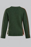 MAGLIONE DONNA RIVA TRICOT GIROCOLLO CUCITURE COLORATE ART.B515636