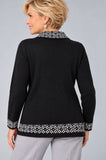 MAGLIONE APERTO BOTTONI MISTO LANA  COLLO FINTE TASCHE ART 2663