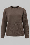 MAGLIONE DONNA B NEW GIROCOLLO DECORAZIONE IN RILIEVO ART.ART813