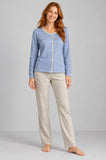 PIGIAMA DONNA ENRICO COVERI APERTO INTERLOK COTONE ART. EP6297