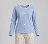 PIGIAMA DONNA ENRICO COVERI APERTO INTERLOK COTONE ART. EP6297