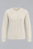 MAGLIONE DONNA VALERIE LANA GIROCOLLO TRECCE ART.1268