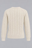MAGLIONE DONNA VALERIE LANA GIROCOLLO TRECCE ART.1268