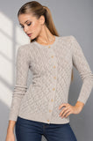 CARDIGAN DONNA VALERIE LANA MERINO GIROCOLLO ART.IDW1318