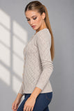 CARDIGAN DONNA VALERIE LANA MERINO GIROCOLLO ART.IDW1318