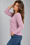 MAGLIONE DONNA VALERIE GIROCOLLO TRAFORATO LAVORATO ART.IDW1286