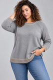 MAGLIONE DONNA GAIA B OVER GIROCOLLO LUREX ART.401