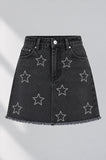 GONNA RAGAZZINA LOSAN IN DENIM CON STELLE BRILLANTINI ART.L26WGO801