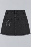 GONNA RAGAZZINA LOSAN IN DENIM CON STELLE BRILLANTINI ART.L26WGO801