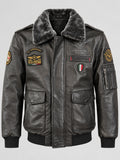 GIUBBETTO UOMO MODELLO AVIATORE PELLE TASCHE PATCH SAI AMBROSINI ART.ARI6GB011744U