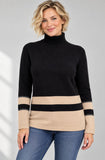 MAGLIONE DONNA GAIA B LUPETTO RIGHE STRASS ART. 312