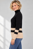 MAGLIONE DONNA GAIA B LUPETTO RIGHE STRASS ART. 312