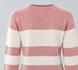 MAGLIONE DONNA GAIA B GIROCOLLO RIGATO STRASS ART. 311