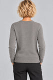 MAGLIONE DONNA GAIA B GIROCOLLO DECORAZIONE FLOREALE  ART. 309