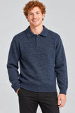 MAGLIONE UOMO ENRICO COVERI MELANGE POLO BOTTONI ART. EC466