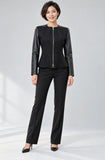 GIUBBINO DONNA CANNELLA FULL ZIP DETTAGLI EFFETTO PELLE ART. GIAC1DD67 09