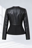 GIUBBINO DONNA CANNELLA FULL ZIP DETTAGLI EFFETTO PELLE ART. GIAC1DD67 09