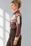 CAMICIA DONNA CANNELLA FANTASIA BOTTONI DEAR DRESS