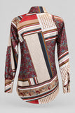 CAMICIA DONNA CANNELLA FANTASIA BOTTONI DEAR DRESS