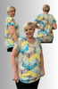 MAGLIA DONNA FANTASIA TAGLIE OVER  SCOLLATURA A V GAIA PIU ART. 529