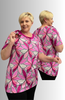 T-SHIRT DONNA TAGLIE OVER GAIA ELEGANTE MANICA CORTA FANTASIA  PIU ART. 532