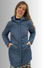 GIACCA DONNA CAPPUCCIO TASCHE ZIP LEGGERA ANTIVENTO IMBOTTITA VIRGINIA BLU ART. CHIARA