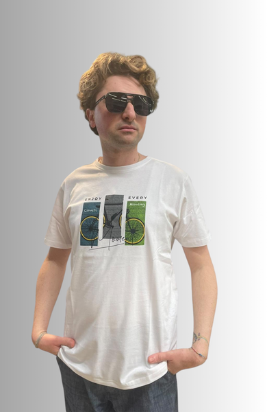 T-SHIRT UOMO COVERI PARICOLLO STAMPA LOGO FRONTALE  COTONE  MANICA CORTA ART. TJ4450