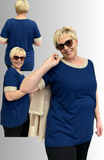 T-SHIRT DONNA TAGLIE OVER GAIA PIU MANICA CORTA PIZZO LUREX ART. 513