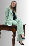 TAILLEUR DONNA  ELEGANTE PANTALONE A ZAMPA GIACCA CON TASCHE LAURA BIAGIOTTI ART. LB25P1210