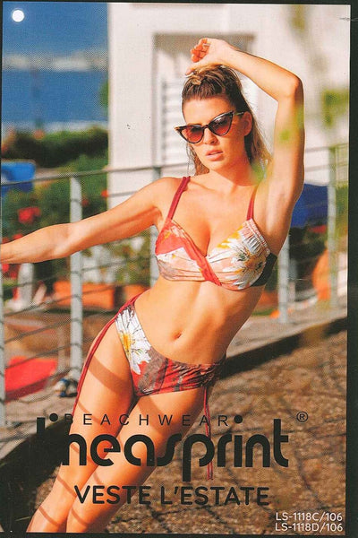 COSTUME DONNA RAGAZZA BIKINI FERRETTO PREFORMATO REGOLABILE FANTASIA MARCA LINEA SPRINT ART. ALICE