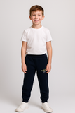 PANTALONI BAMBINO COULISSE TASCHE POLSINI STAMPA MARCA BM ART.AY2556