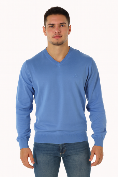 PULLOVER SCOLLO V UOMO RAGAZZO COTONE MARCA BASILE ART. BE0047